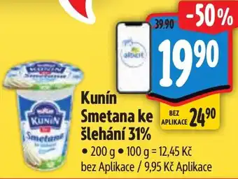 Albert Kunín Smetana ke šlehání 31% nabídka