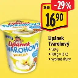 Albert Lipanek Tvarohový nabídka
