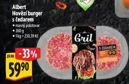 Albert Albert Hovězí burger s čedarem nabídka