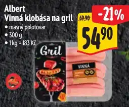 Albert Albert Vinná klobása na gril nabídka