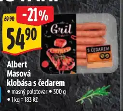 Albert Albert Masová klobása s čedarem nabídka