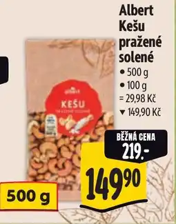 Albert Albert Kešu pražené solené nabídka
