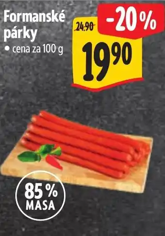 Albert Formanské párky nabídka