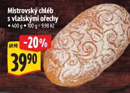 Albert Mistrovský chléb vlašskými ořechy nabídka