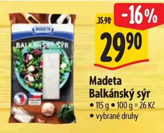 Albert Madeta Balkánský sýr nabídka