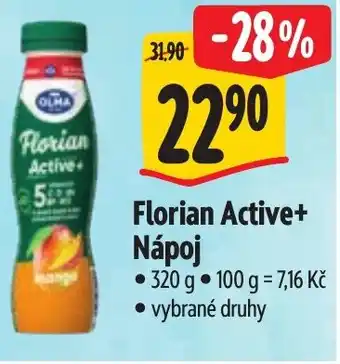 Albert Florian Active+ Nápoj nabídka