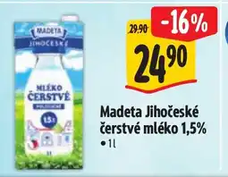 Albert Madeta Jihočeské čerstvé mléko 1,5% nabídka