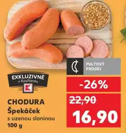 Kaufland CHODURA Špekáček s uzenou slaninou 100 g nabídka