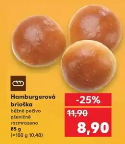 Kaufland Hamburgerová brioška nabídka