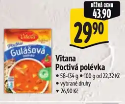 Albert Vilana Poctivá polévka nabídka