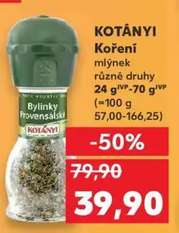 Kaufland Kotányi koření nabídka