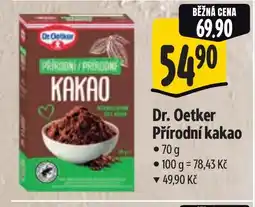 Albert Dr. Oetker Přírodní kakao nabídka