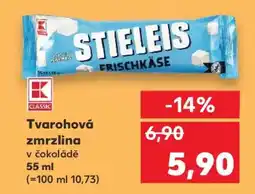 Kaufland Tvarohová zmrzlina v čokoládě nabídka