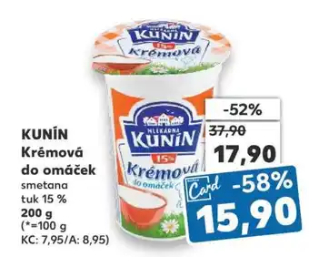 Kaufland KUNÍN Krémová do omáček nabídka