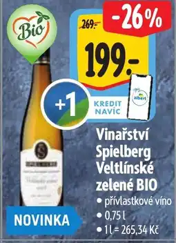 Albert Vinařství Spielberg Veltlínské zelené Bio nabídka