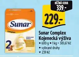Albert Sunar Complex Kojenecká výživa nabídka