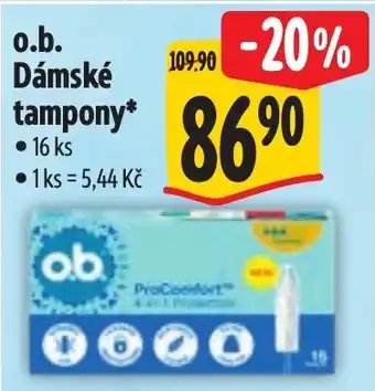 Albert O.B. Dámské tampony nabídka