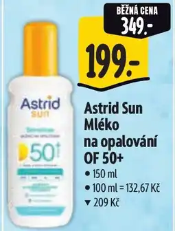 Albert Astrid Sun Mléko na opalování OF 50+ nabídka