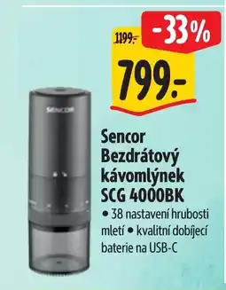 Albert Sencor Bezdrátový kávomlýnek SCG 4000BK nabídka