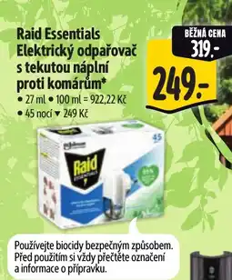 Albert Raid Essentials Elektrický odpařovač s tekutou náplní proti komárům nabídka