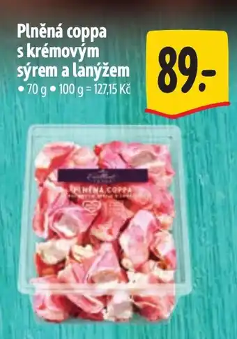 Albert Plněná coppa s krémovým sýrem a lanýžem nabídka