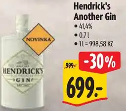 Albert Hendrick's Another Gin nabídka