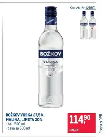 Makro Božkov vodka 37,5%, malina, limeta 30% nabídka
