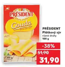 Kaufland Président plátkový sýr nabídka