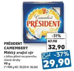 Kaufland Président camembert nabídka