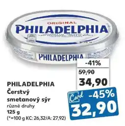 Kaufland PHILADELPHIA Čerstvý smetanový sýr nabídka