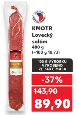 Kaufland KMOTR Lovecký salám nabídka