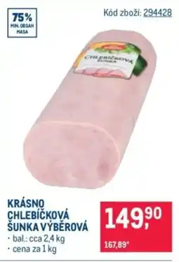 Makro Krásno chlebíčková šunka výběrová nabídka