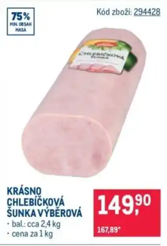Makro Krásno chlebíčková šunka výběrová nabídka