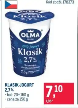 Makro OLMA Klasik jogurt 2,7% nabídka