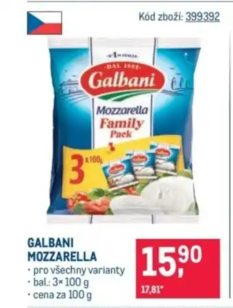 Makro Galbani mozzarella nabídka