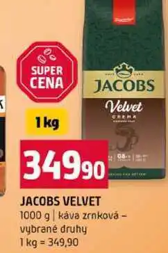 Terno JACOBS VELVET 1000 g káva zrnková vybrané druhy nabídka
