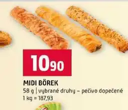 Terno MIDI BÖREK 58 g vybrané druhy pečivo dopečené nabídka