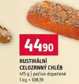 Terno RUSTIKÁLNÍ CELOZRNNÝ CHLÉB 415 g pečivo dopečené nabídka