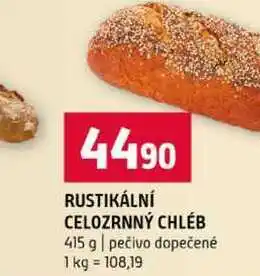 Terno RUSTIKÁLNÍ CELOZRNNÝ CHLÉB 415 g pečivo dopečené nabídka
