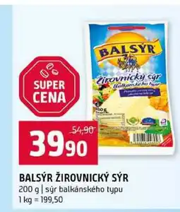 Terno BALSÝR ŽIROVNICKÝ SÝR 200 g sýr balkánského typu nabídka