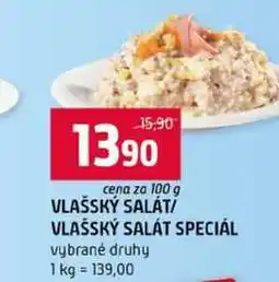 Terno VLAŠSKÝ SALÁT VLAŠSKÝ SALÁT SPECIÁL vybrané druhy nabídka
