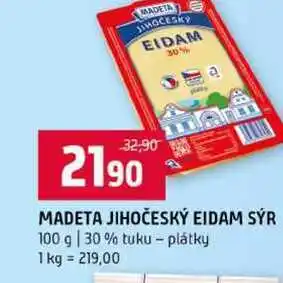 Terno MADETA JIHOČESKÝ EIDAM SÝR 100 g 30% tuku plátky nabídka