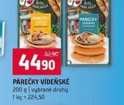 Terno PÁREČKY VÍDEŇSKÉ 200 g vybrané druhy nabídka