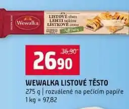 Terno WEWALKA LISTOVÉ TĚSTO 275 g rozválené na pečícím papíře nabídka