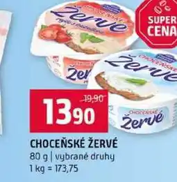 Terno CHOCEŇSKÉ ŽERVÉ 80 g vybrané druhy nabídka