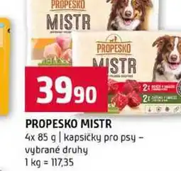 Terno PROPESKO MISTR 4x 85 g kapsičky pro psy vybrané druhy nabídka