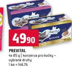 Terno PREVITAL 4x 85 g konzerva pro kočky vybrané druhy nabídka