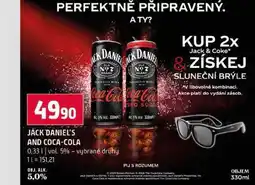 Terno JACK DANIEL'S AND COCA-COLA 0,33l vol. 5% vybrané druhy nabídka