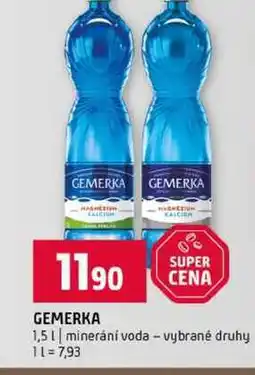 Terno GEMERKA 1,5l minerání voda vybrané druhy nabídka