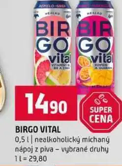 Terno BIRGO VITAL 0,5l nealkoholický míchaný nápoj z piva vybrané druhy nabídka